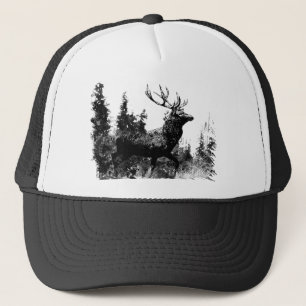 Casquette Vintage look Stade en noir et blanc, Animal de cer