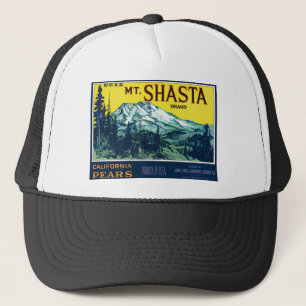Casquette Vintage Mt Shasta California Pears Étiquette