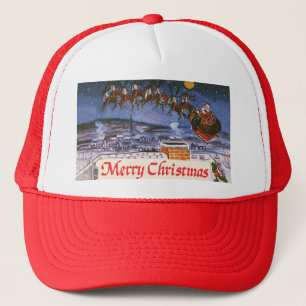 Casquette Vintage Noël Le Père Noël Volant Son Sommeil