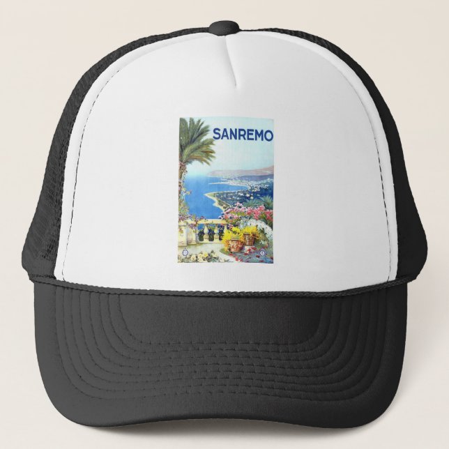 Casquette Vintage San Remo Italie Europe Travel (Devant)
