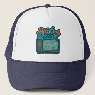 Casquette Vintage TV Retro Art – "Analog Dreams" Trucker Hat