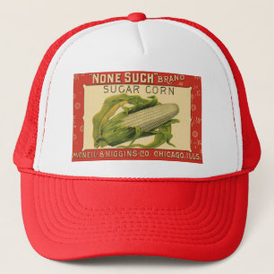 Casquette Vintage Vegable Étiquette Art, Aucun Telle Maïs Su