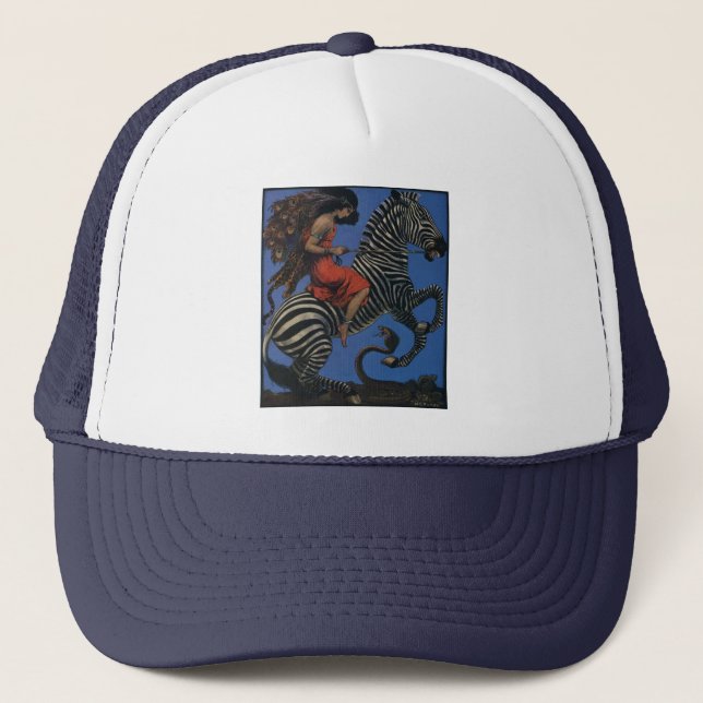Casquette Vintage Zebra Art Nouveau Femme (Devant)