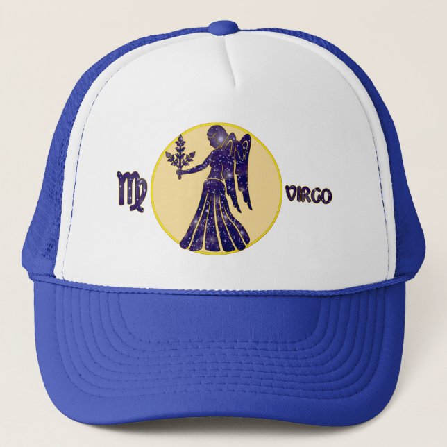 Casquette Virgo Sapphire Designer Chat de Trucker moderne (Devant)