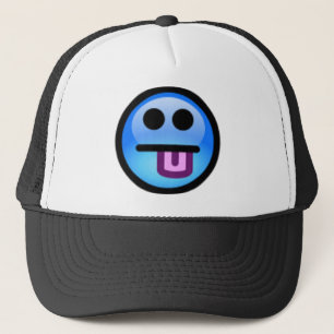 Casquette Visage bleu avec la langue collant. Amusement !