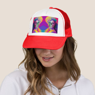 CASQUETTE VISAGE DE CRÂNE DE STYLE HALLOWEEN AUX COULEURS MO