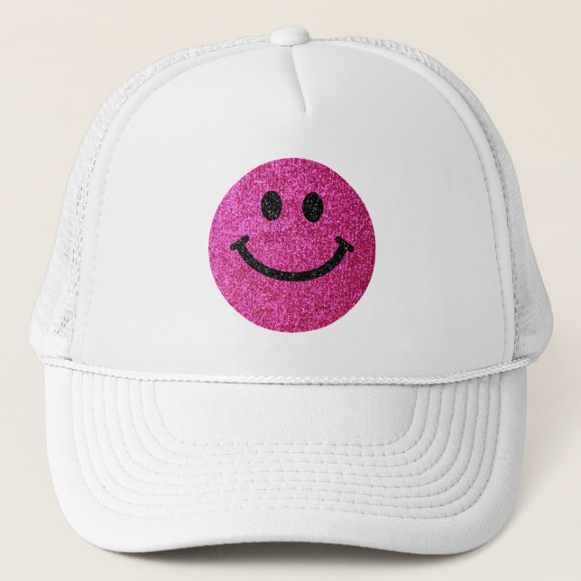 Casquette Visage de parties scintillantes de faux de roses (Devant)