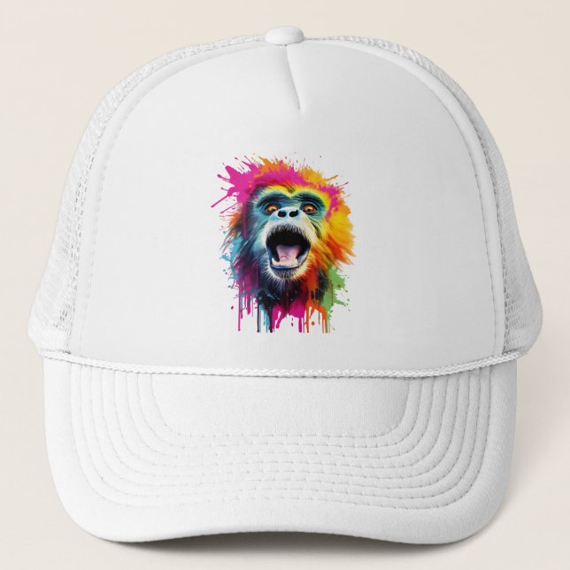 Casquette Visage de singe dynamique (Devant)