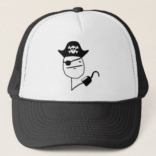 Casquette Visage de tisonnier de pirate - meme