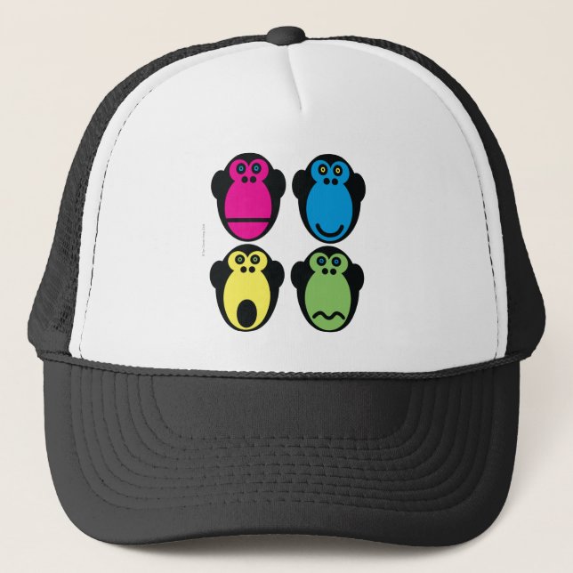 Casquette Visages de singes (Devant)