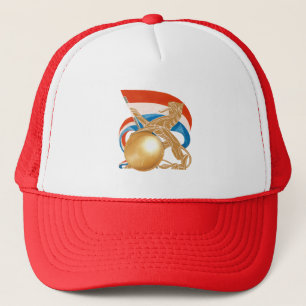 Casquette Vitesse néerlandaise de drapeau de lion effréné