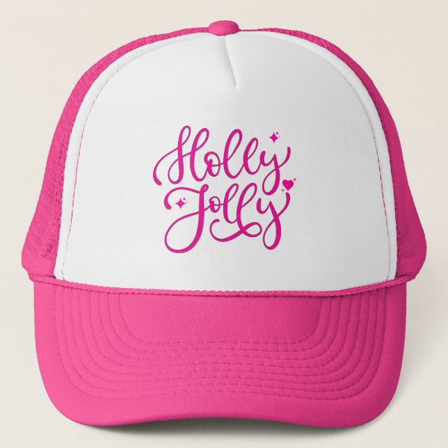 Casquette Vivid Rose Holly Jolly Noël (Devant)