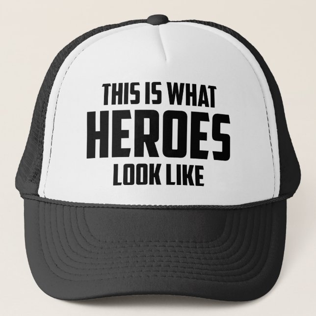 Casquette Voici à quoi ressemble HÉROS (Devant)