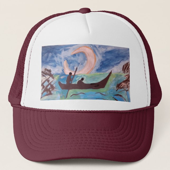 Casquette Voile en clair de lune (Devant)