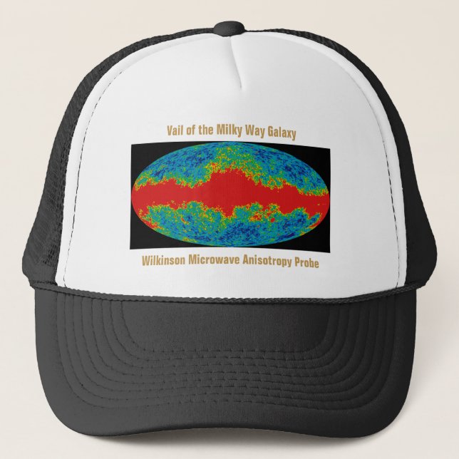 Casquette Voile Galaxy Voie Lactée sur l'univers WMAP (Devant)