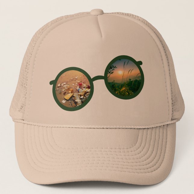 Casquette Voir Changer les lunettes Nature vs Pollution Desi (Devant)