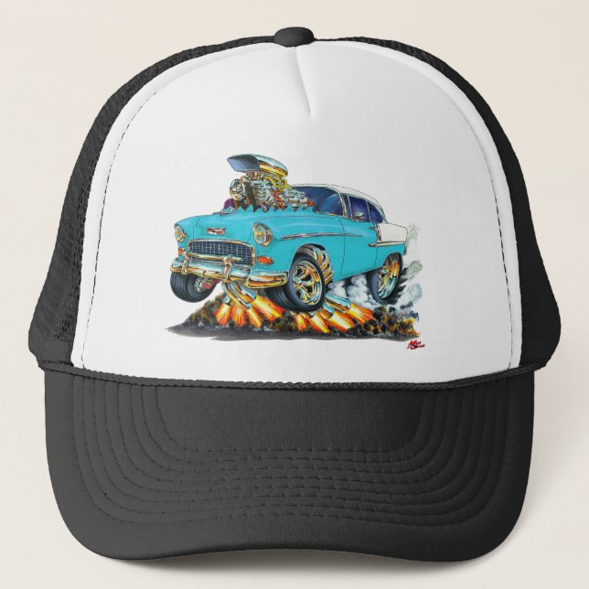 Casquette Voiture 1955 de turquoise de Chevy Belair (Devant)