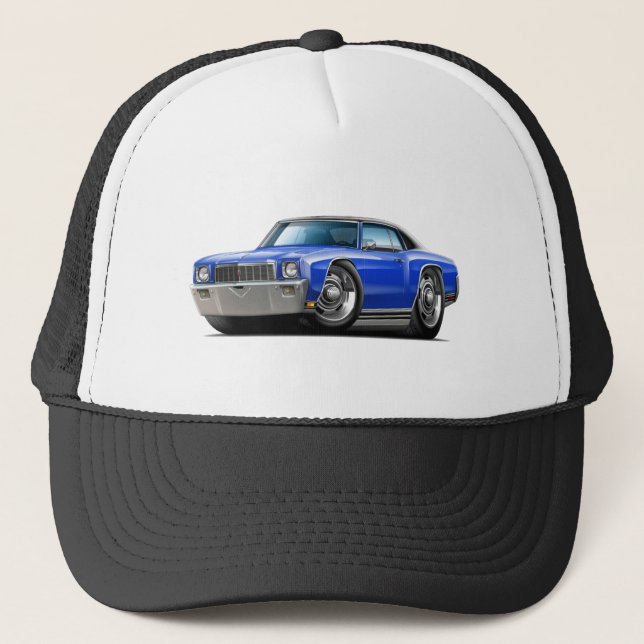 Casquette Voiture 1971 supérieure Bleu-Noire de Monte Carlo (Devant)