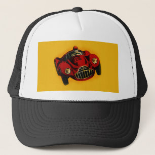Casquette Voiture de course automobile jaune rouge