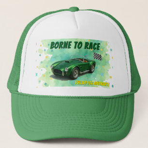 Casquette Voiture de course verte de fête d'anniversaire 10 
