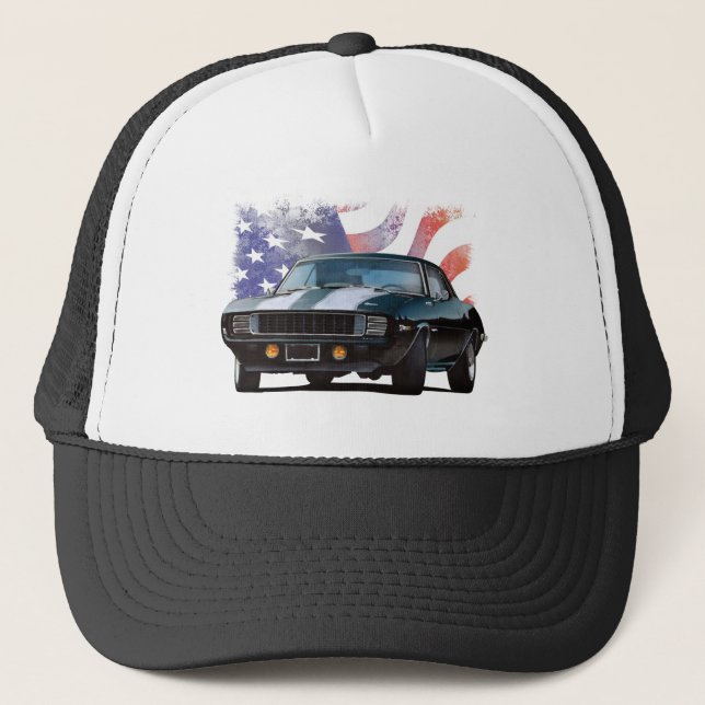 Casquette Voiture de muscle en Amérique (Devant)