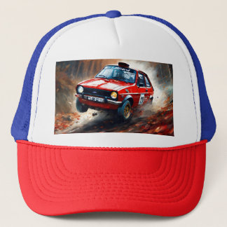 Casquette Voiture de rallye Red Fiesta : Course à travers la