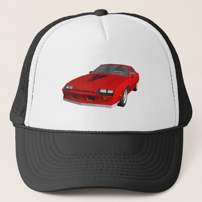 Casquette Voiture de sport classique : modèle 3D : (Devant)