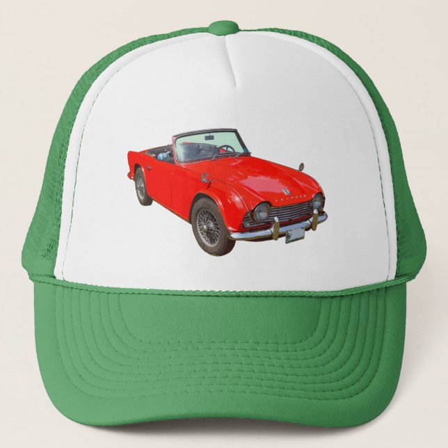Casquette Voiture de sport convertible rouge de Triumph Tr4 (Devant)