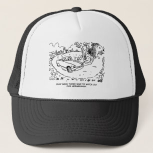 Casquette Voiture de sport en campagne avec Hérisson