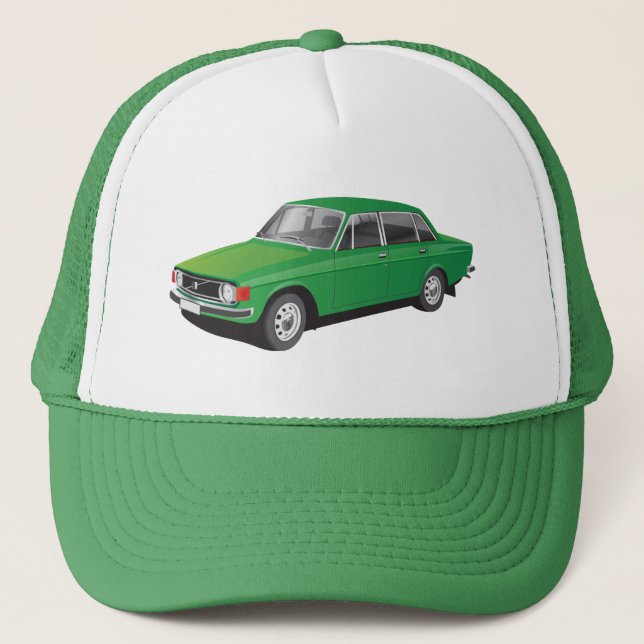 Casquette Voiture familiale classique suédoise des années 70 (Devant)