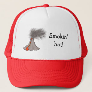 Casquette Volcano fun dessin animé style & slogan "Smokin' h