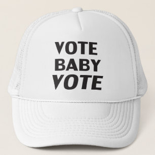 Casquette Vote baby vote texte noir