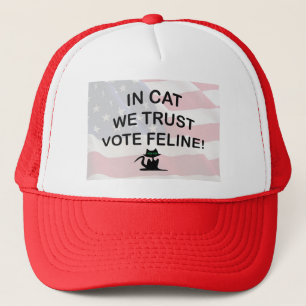 Casquette Vote Chat avec drapeau américain