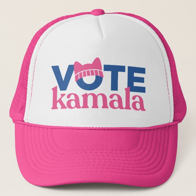Casquette Vote Kamala Pink (Devant)