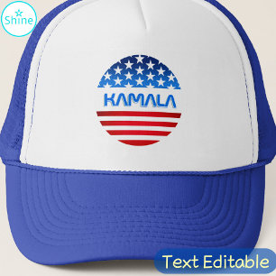Casquette Vote pour Kamala Harris USA Drapeau Typographie mo