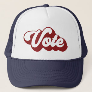 Casquette Vote rétro Rouge