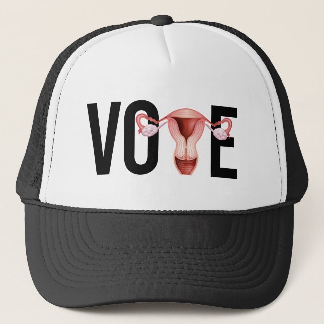 Casquette Votez avec votre utérus (Devant)