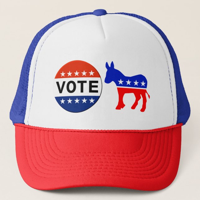 Casquette Votez le chapeau de camion démocrate (Devant)
