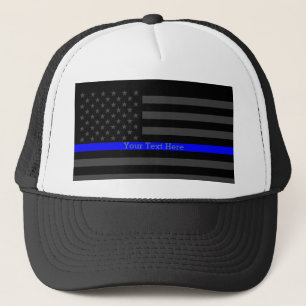 Casquette Votre art noir mince de drapeau de Blue Line USA