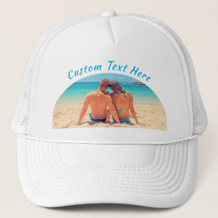 Casquette Votre chapeau de camion photo avec texte personnal