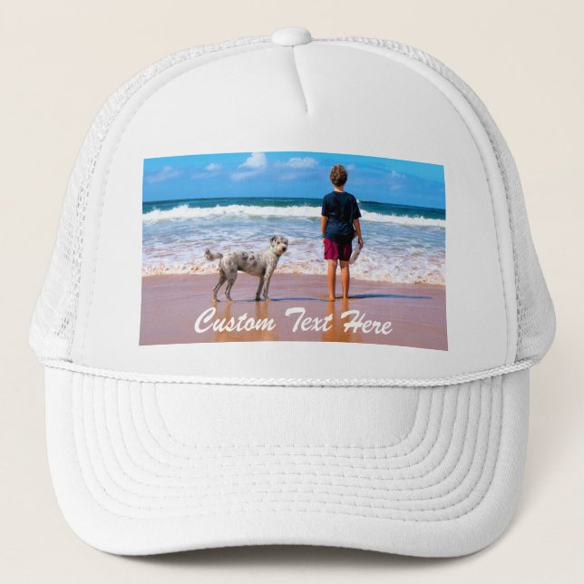 Casquette Votre chapeau de camion photo avec texte personnal (Devant)