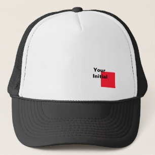 Casquette Votre monogramme initial noir + blanc