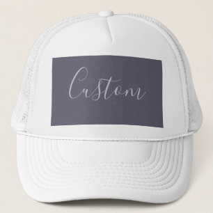 Casquette Votre nom   Élégant script de lavande sur le viole
