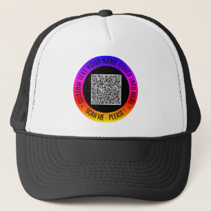 Casquette Votre QR Code Scan Custom Text Modern Trucker Hat
