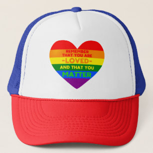 Casquette Vous êtes aimé Vous avez de l'importance (coeur du