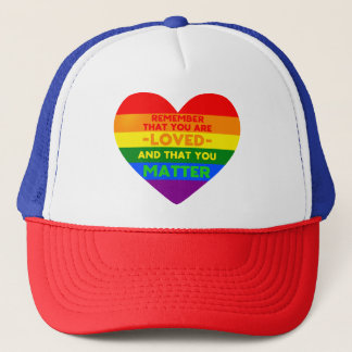 Casquette Vous êtes aimé Vous avez de l'importance (coeur du