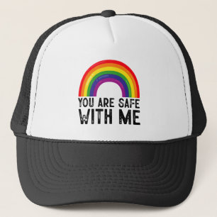 Casquette Vous êtes en sécurité avec moi LGBTQ Mois de la fi
