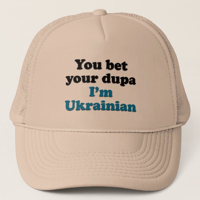 Casquette Vous pariez votre dupa que je suis ukrainien (Devant)