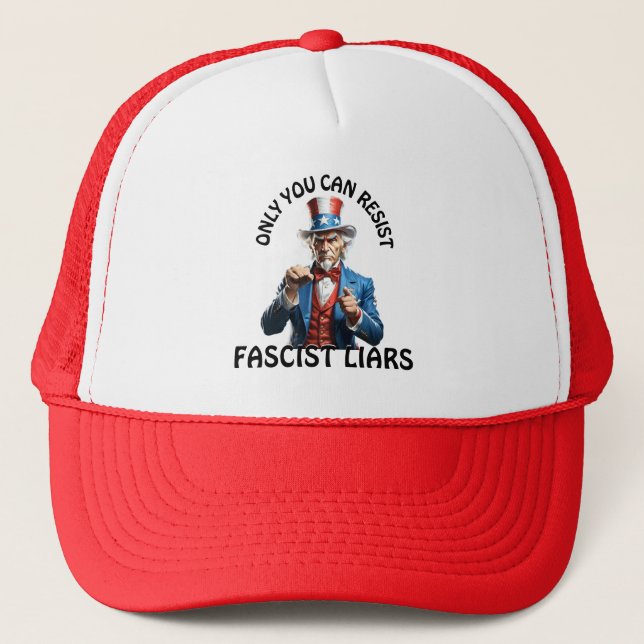 Casquette "Vous pouvez résister aux menteurs fascistes" & On (Devant)