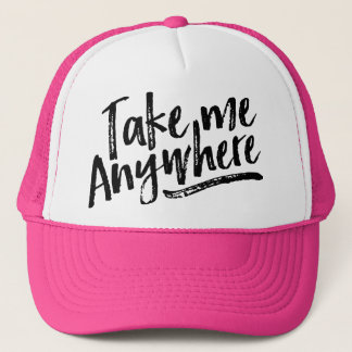 Casquette Voyage d'aventure typographie de brosse noire tend